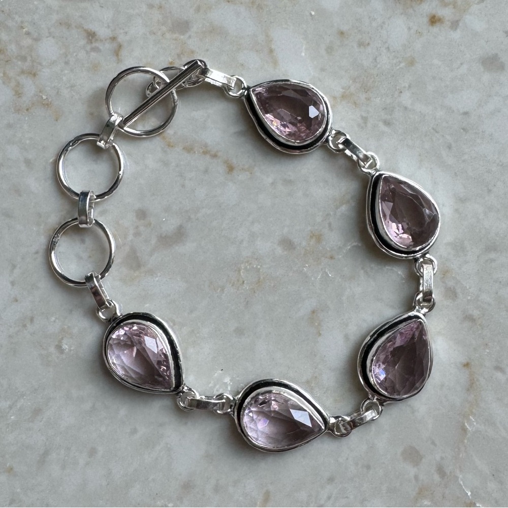 NWOT Sundance Sunset Rain Bracelet, Pink Kunzite, Sterling Silver - Picture 6 of 9